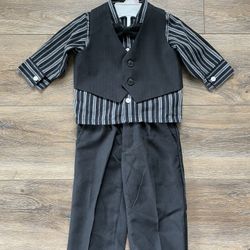 Baby Boy Dress Shirt, Vest, Tie, & Pants 6-9mo