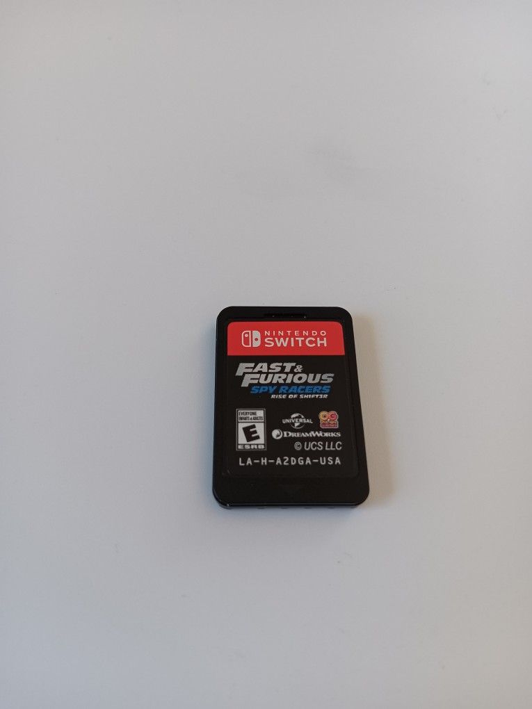 Nintendo Switch Fast & Furious Spy Racers Video Game Cartridge Rise Of Shift3r 