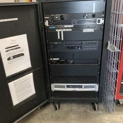 Stereo With Cabinet and 4 JBL Speakers -OBO