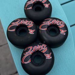 Vintage ZERO Skateboard Wheels 56mm - Excellent Condition No Flat spots (Black)