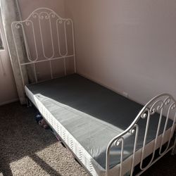 White Wrought Iron Twin Bed Frame