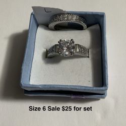 New Size 6 Wedding Set Fashion Rings