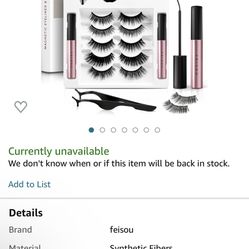 Magnetic Eyelashes with Eyeliner Kit, Reusable Magnetic Eyelashes, Magnetic lashes Natural Looking with Magnetic Eyeliner & Tweezers, Easy to Wear-No 