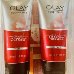 olay regenerist detoxifying pore scrub cleanser