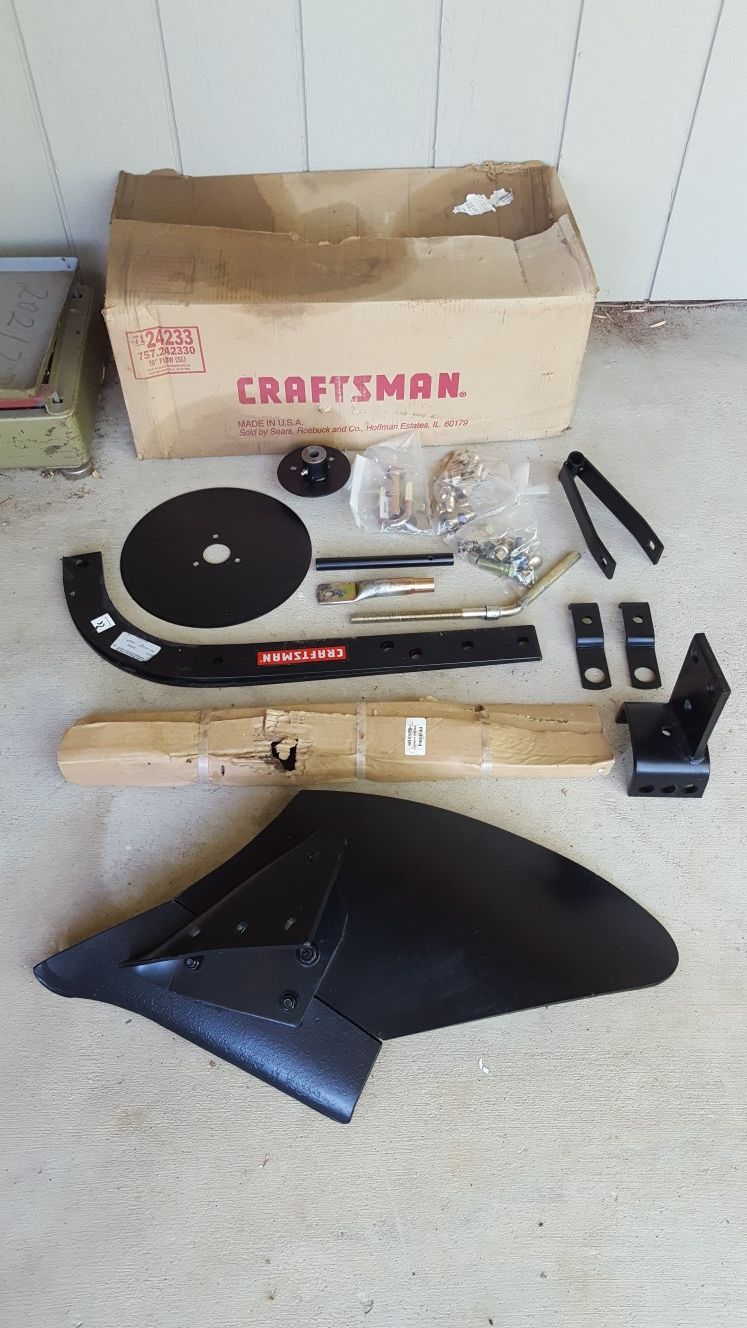 Craftsman Garden Plow for lawn tractor