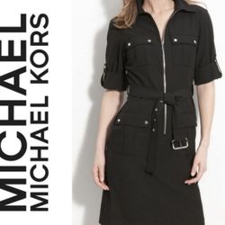 Michael Kors Jumpsuit Dress Black With Belt