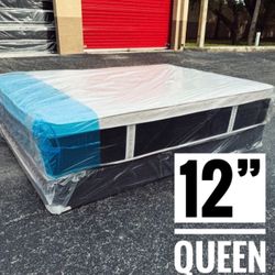 NEW Mattress Queen Size Plush Pillowtop and Box Spring // 2PC