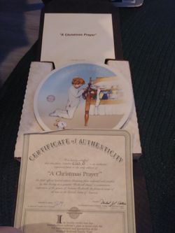 Norman Rockwell Christmas Prayers Plate
