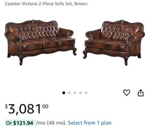 Coaster Victoria 2-Piece Sofa Set, Brown