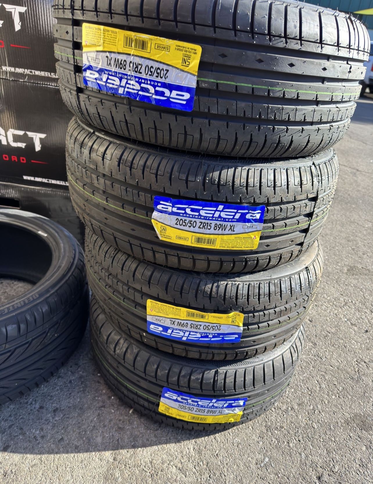 New Tire 205/50R15 Accelera Set Of 4 Tires Free Mount Balance We Finance