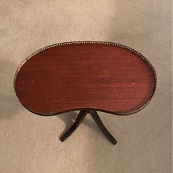 Antique Kidney Shaped FERGUSON BROS Mahogany Kidney Pedestal Table Vintage