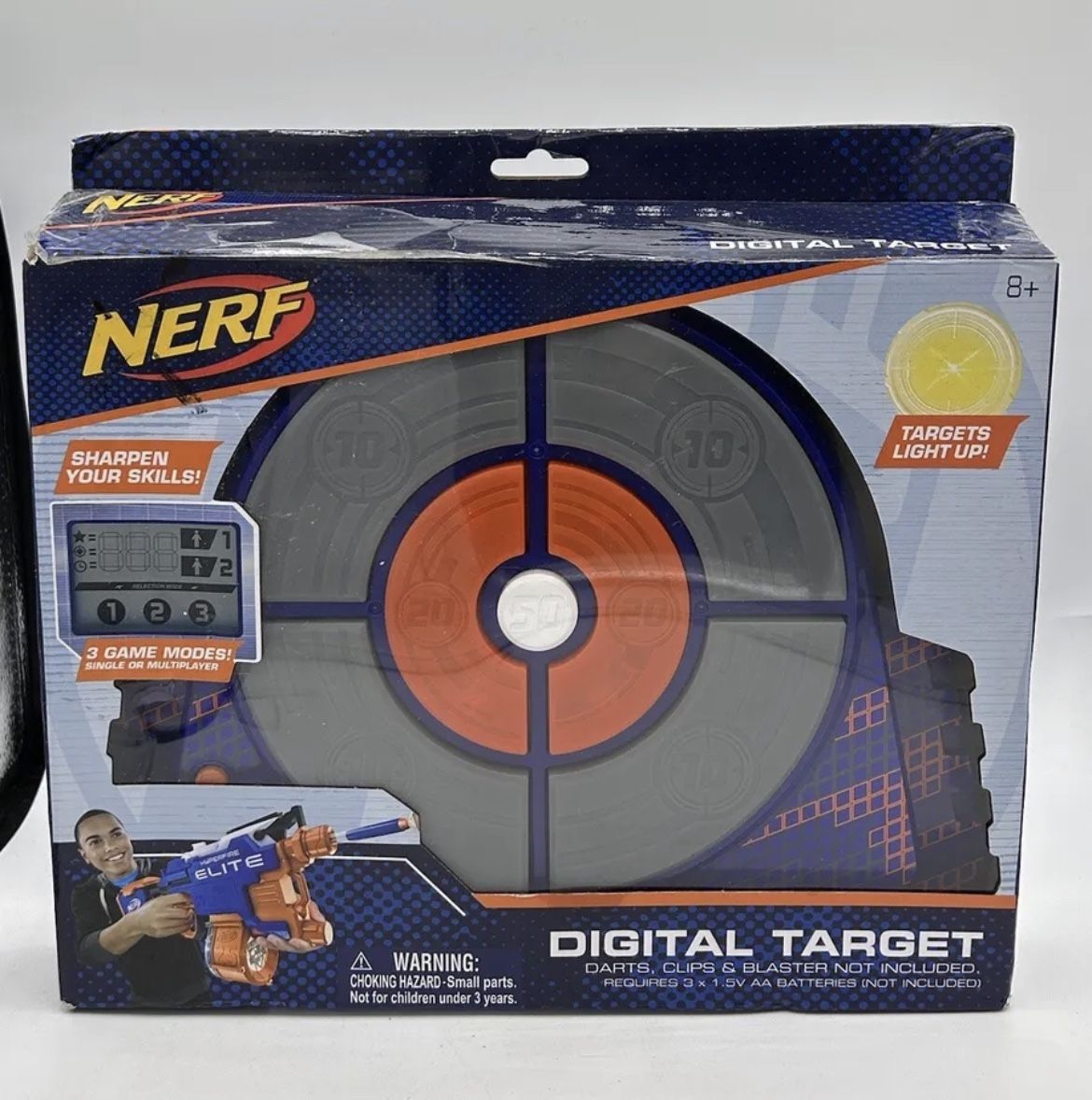 New Nerf N-Strike Digital Target Sharpen Your Skills Lights up Game Mode