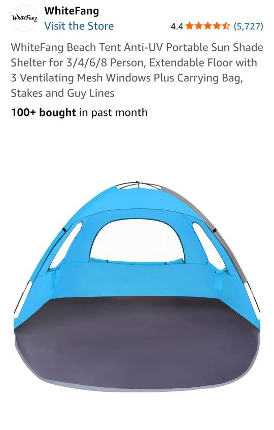 Whitefang Beach Tent For 4