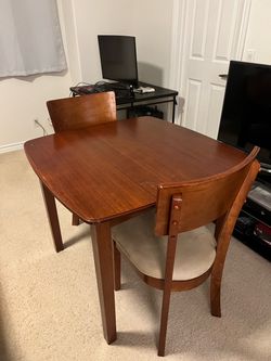 Wood Dining set with 2 chairs
