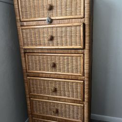 Tall Wicker Dresser