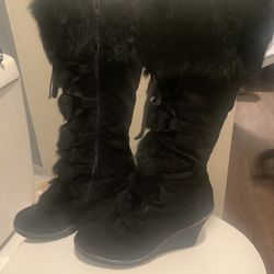 Diba Knee High Wedge Boots 