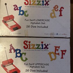 SIZZIX craft die ALPHABET upper and lower case in box