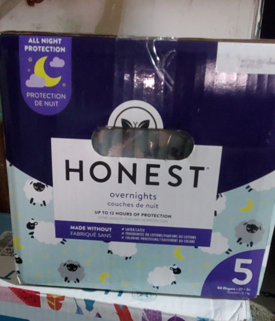 Honest Size 5  Overnight Diaper. 