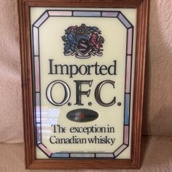 CUADRO ANTIGUO DE MADERA Y CRISTAL 