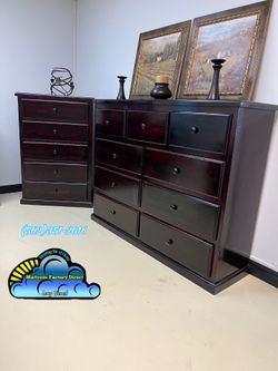 Pinewood nine drawer dresser with five drawer Pino cajonera Comoda