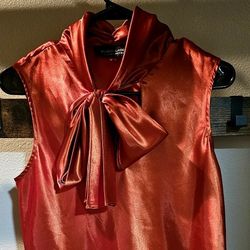 Sleeveless Bow Blouse- NEW