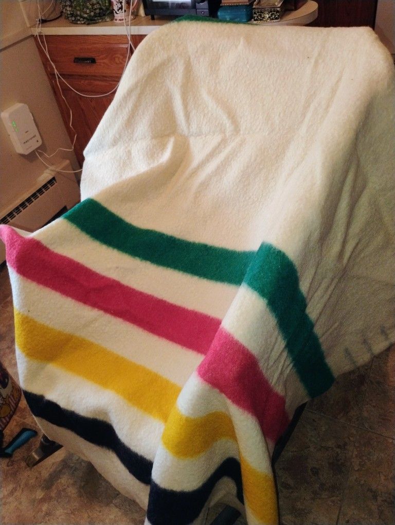 Vintage Hudson Bay Wool Blanket