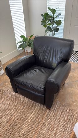 Black leather recliner