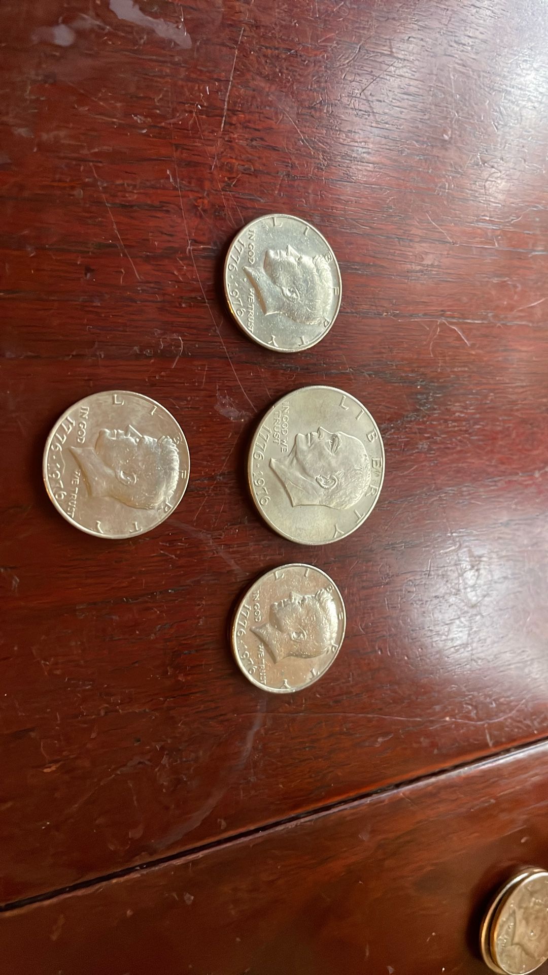 Bicentennial Quarters And Eisenhower Half Dollar