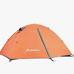 BISINNA 2/4 Person Camping Tent Lightweight Backpacking Tent Waterproof Windproof Two Doors Easy Setup Double Layer Outdoor Tents 🆕✅Retails $79.99