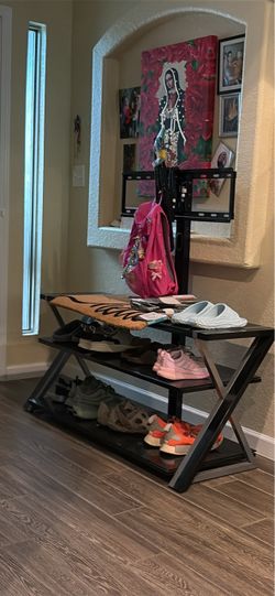 Tv stand with mount and 2 mirrors