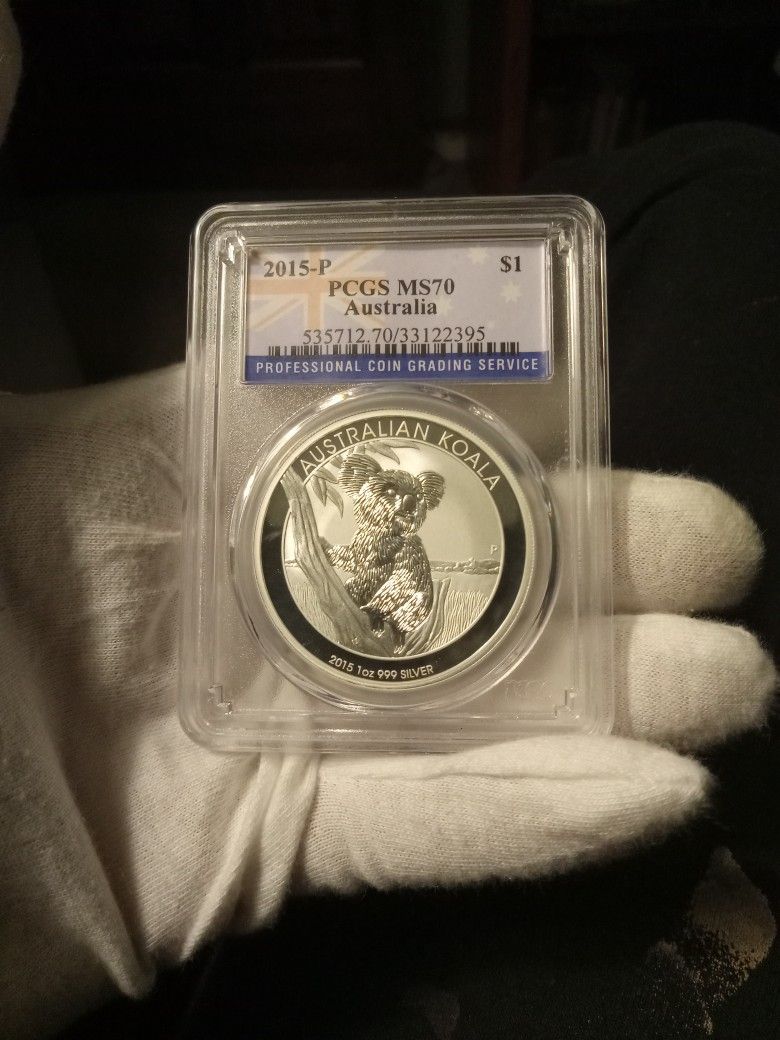 2015-P Australian KOALA 1 Dollar Pcgs MS 70