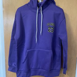 LA Lakers 23 Hoodie Sweatshirt Men’s XS Loose (Fits Like Medium) Purple Lebron