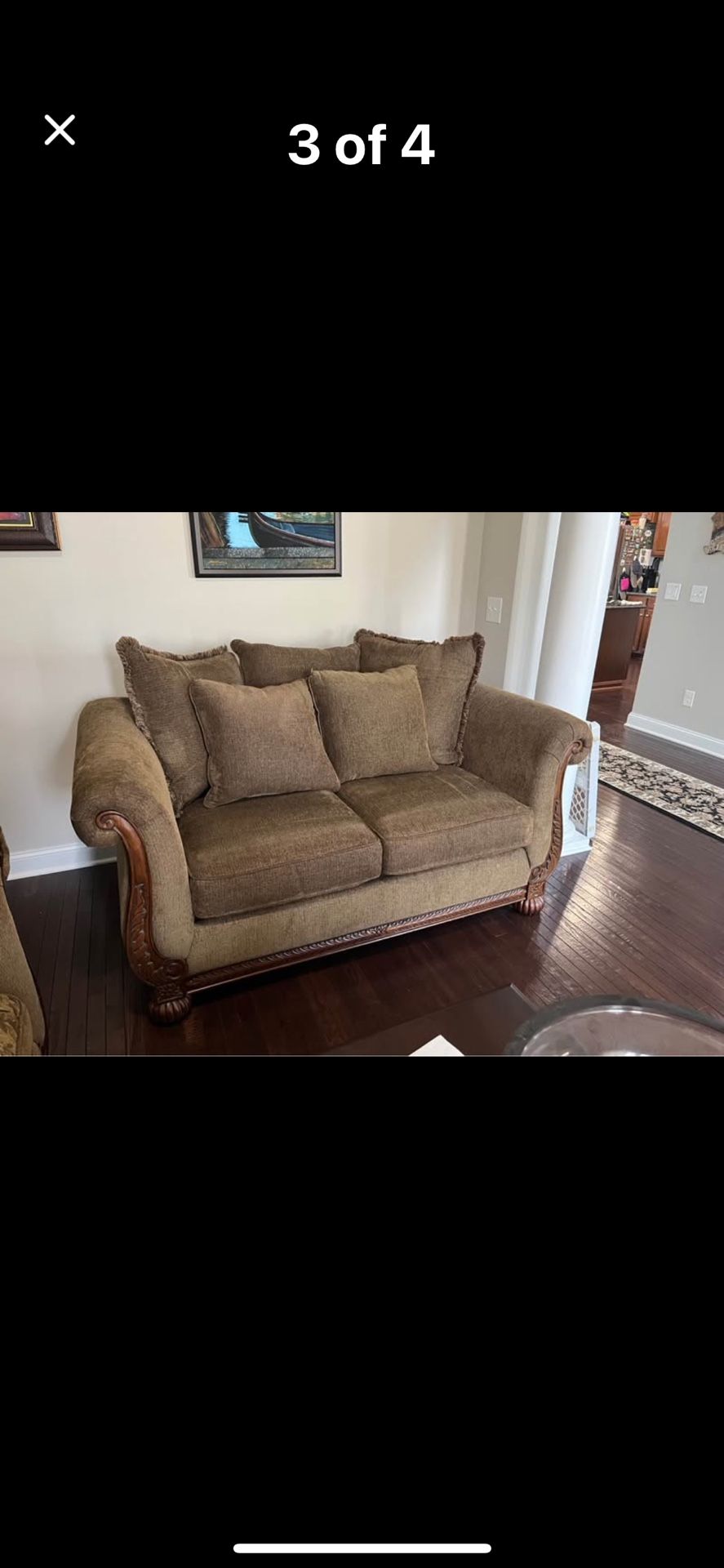 Loveseat plus full-size sofa