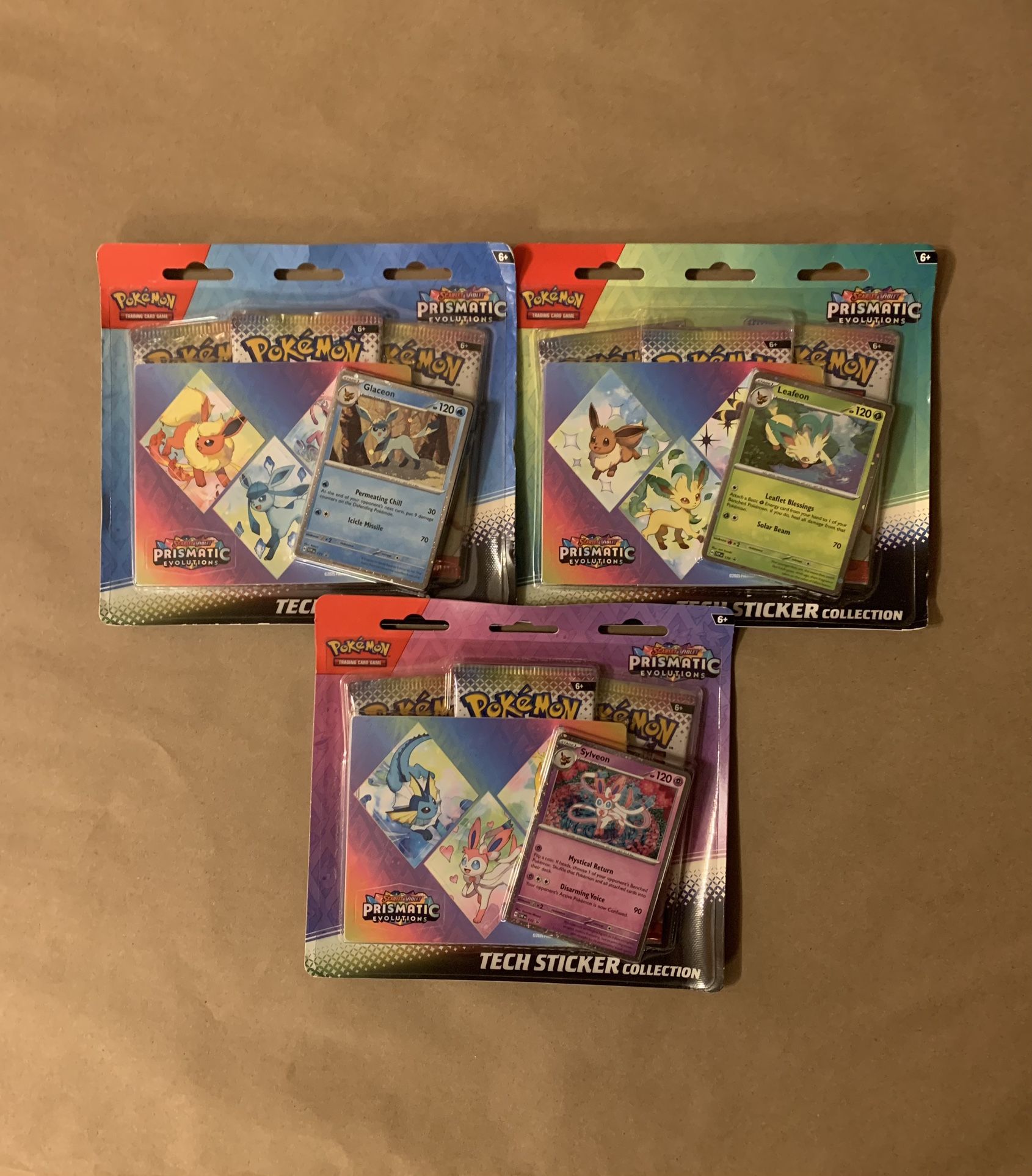 Pokémon - Prismatic Evolutions - Tech Sticker Collection - Factory Sealed 