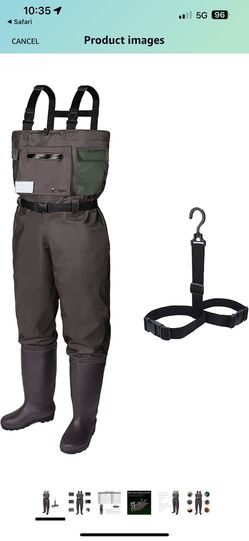 RUNCL Chest Waders with Boots Fishing Waders Waist-High Waders
