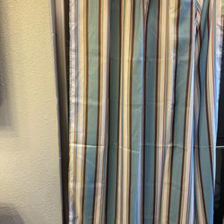 Striped Shower Curtain  With Rings