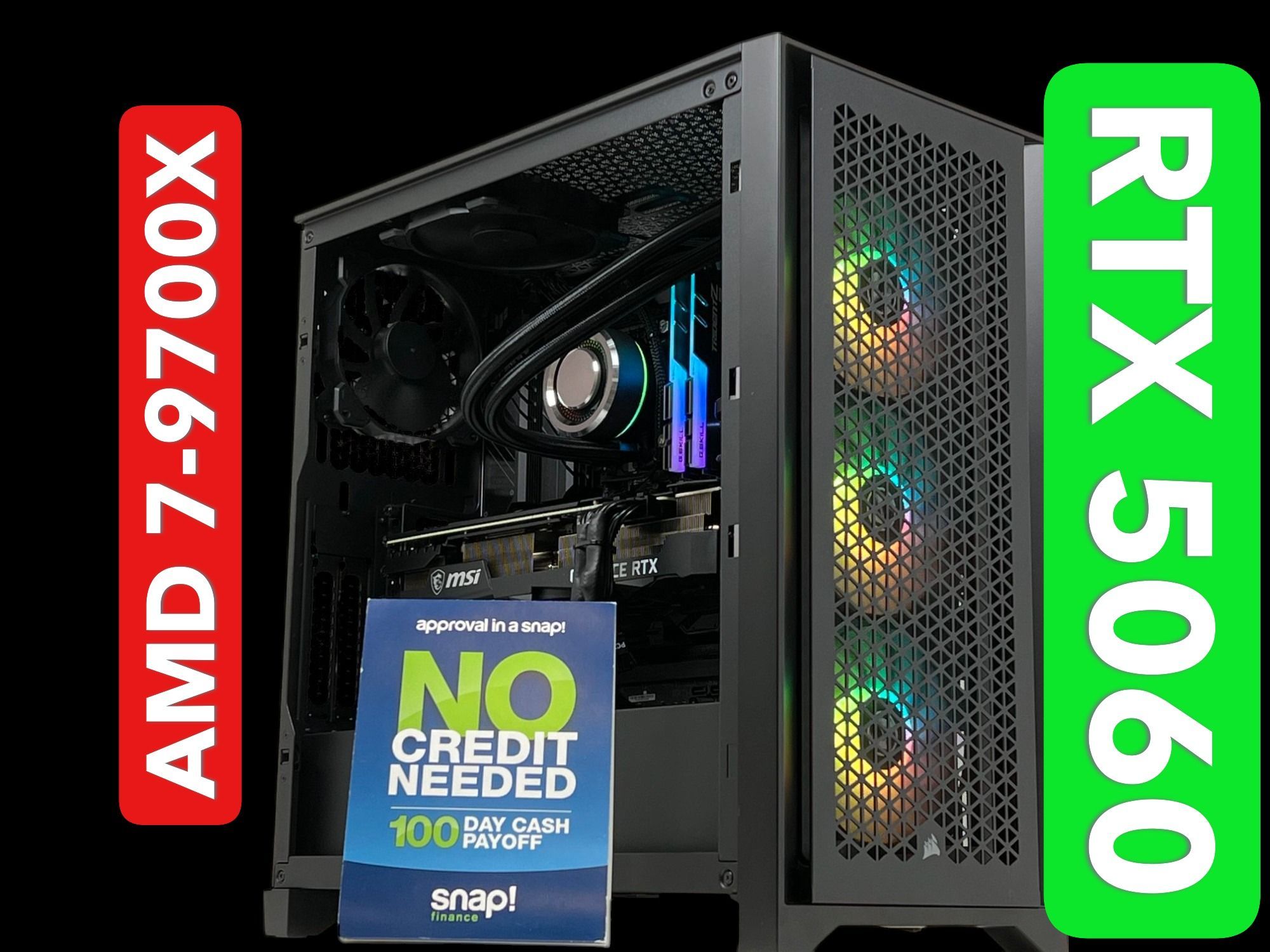 π¦ FOX 88 π¦ FINANCE AVAILABLE π¦ FOX CUSTOM GAMING PC | RIG | DESKTOP | AMD RYZEN 7β9700X | NVIDIA RTX 5060 | 32 GB DDR5 RAM | 1 TB SSD.