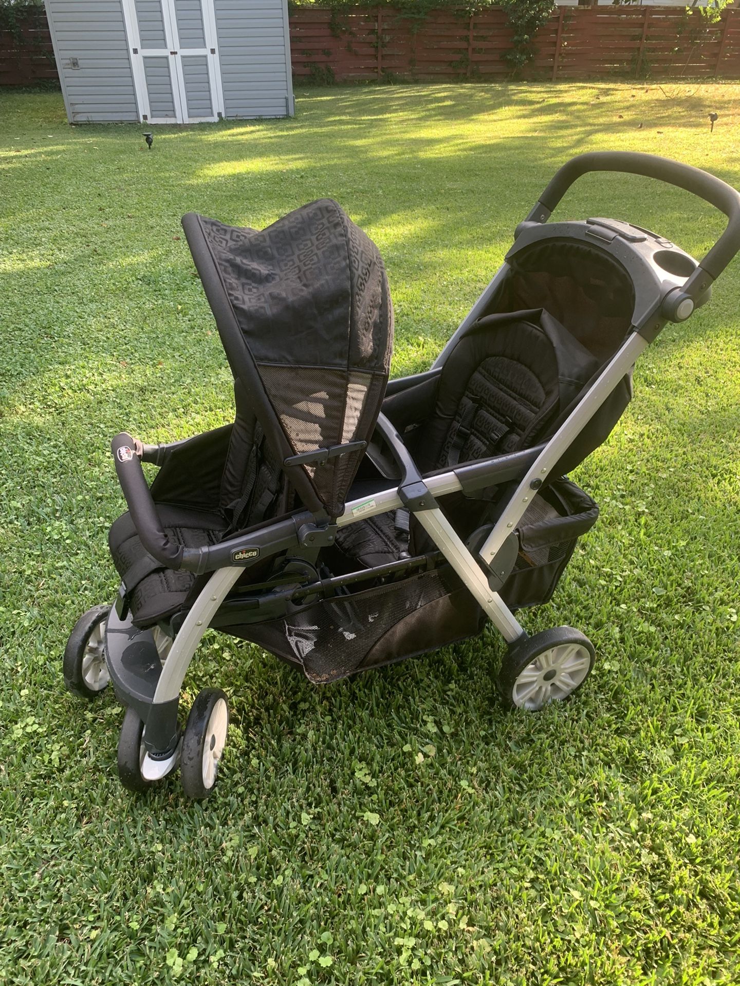 Selling Used Quad Stroller , Double Stroller and Glass Desk. 