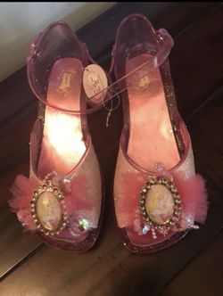 BRAND NEW Disney Princess 👸 Aurora-sleeping beauty LIGHT-UP HEEL shoes Youth size 2/3