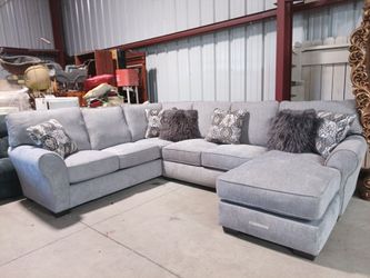 Large Gray Sectional 100" x 130"