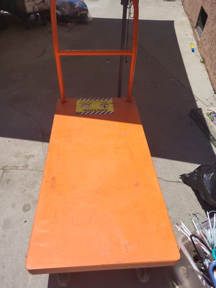 Depot Platform Truck, 4Wheel, Steel Grating Deck