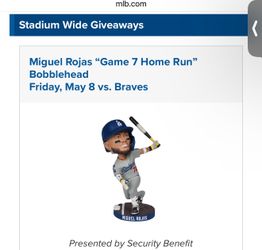 Miguel Rojas Bobblehead Dodger Giveaway 2026 PRESALE