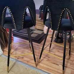 Black Bar Fancy Stools