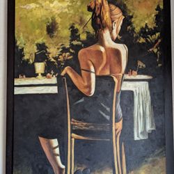 Framed Canvas Painting by Fabian Perez Cynzia At Las Brujas II Super Huge