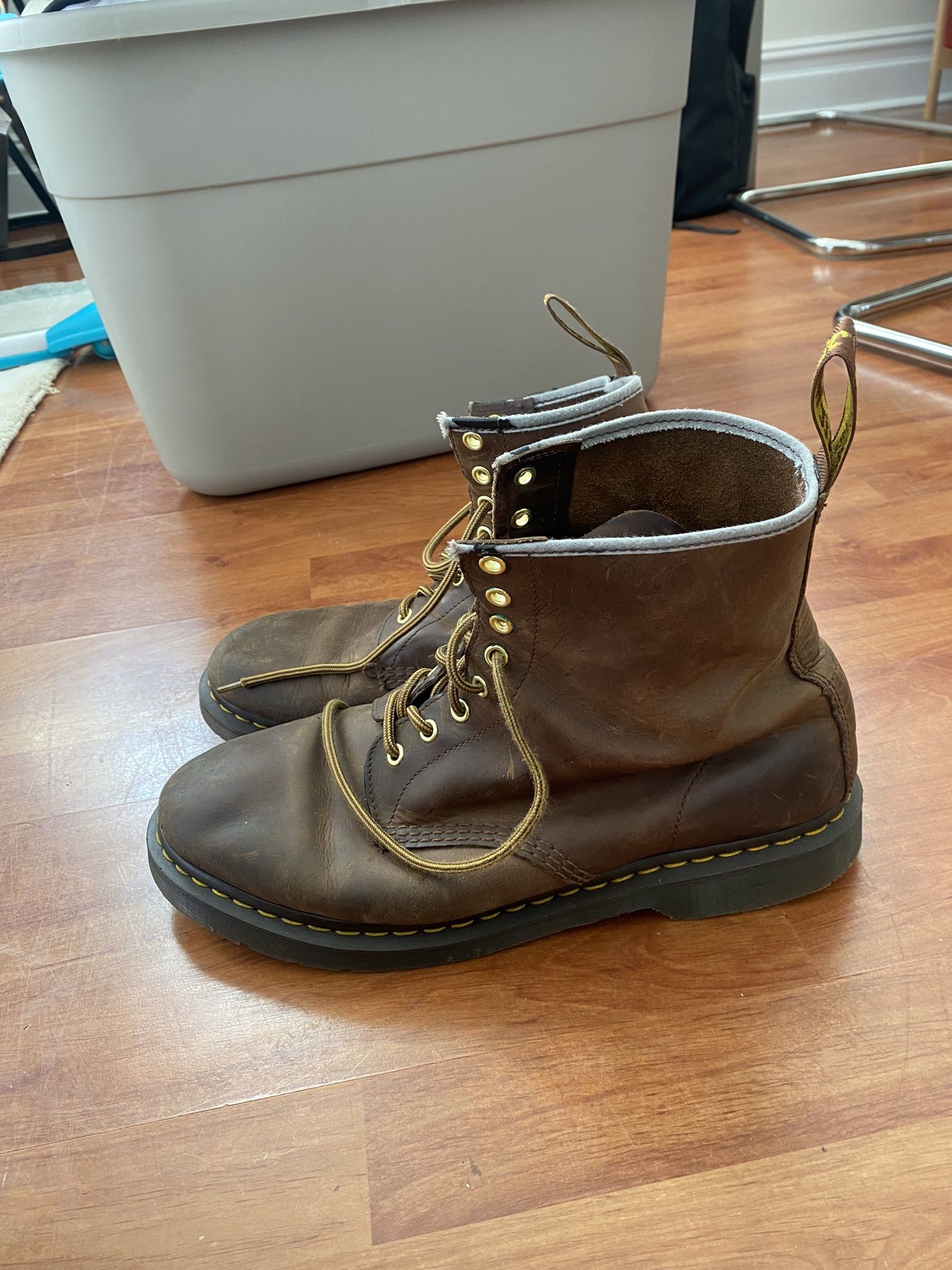 DR. MARTENS Unisex 1460 Crazy Horse Leather Lace-Up Boots - US 13. Make an offer DR. MARTENS Unisex 1460 Crazy Horse Leather Lace Up Boots US  main image 4