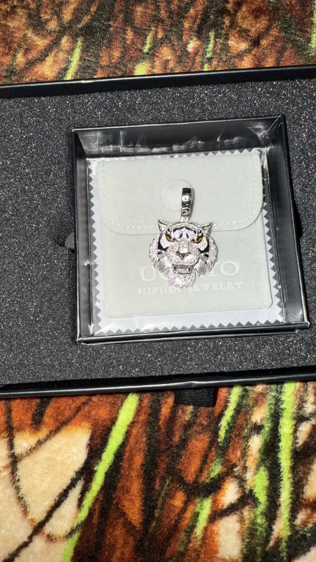 Vvs Moisanite Tiger Pendant