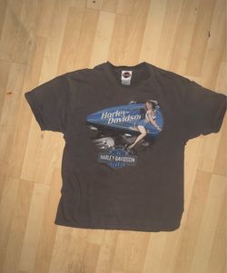 Harley Davidson Motorcycle T-Shirt Stillwater Stratman Large Gray Short Sleeves