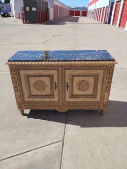 Marble Top Solid Wood Buffet/Foyer Chest