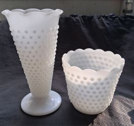 Vintage White Milk Glass  Vase JUST TALL ONE