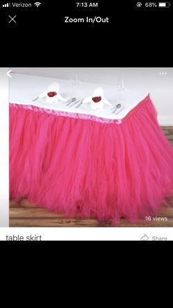 Tutu table skirt